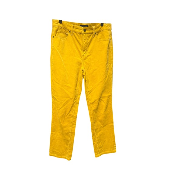 Talbots Pants - Talbots Corduroy Pants High-Waist Straight-Leg 6P Mustard YellowExcellent